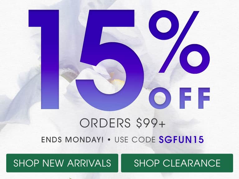 15% off $99 or more. Use code: SGFUN15. Ends 5/6/24.