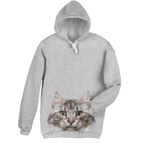 Cat Face Sublimated Pocket Hoodie