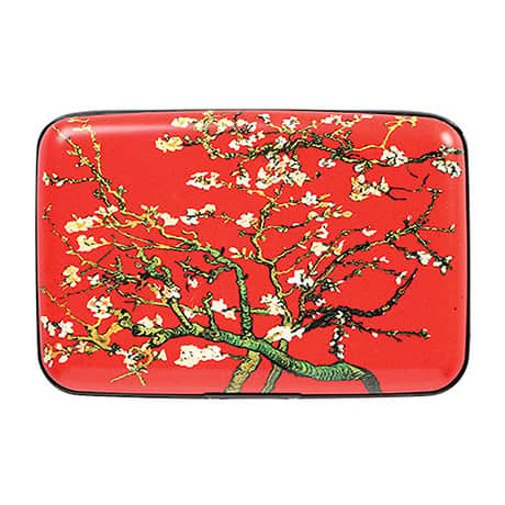 Fine Art Identity Protection RFID Wallet - van Gogh Red Branches