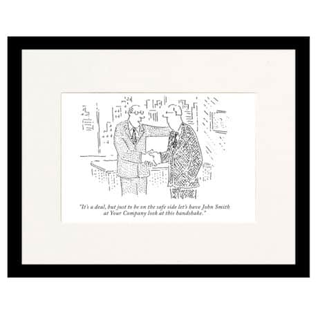 It's a Deal Personalized New Yorker Cartoonist Cartoon - Matted