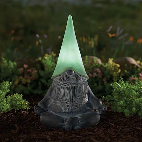Solar Yoga Garden Gnome