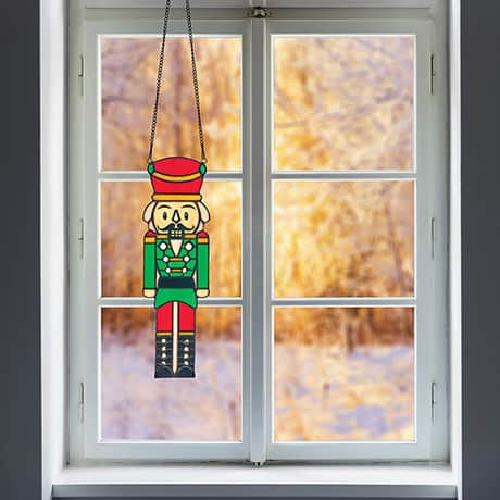 Nutcracker Stained Glass Panel