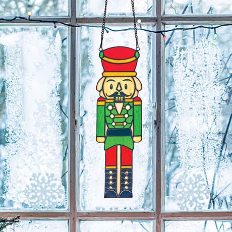 Nutcracker Stained Glass Panel