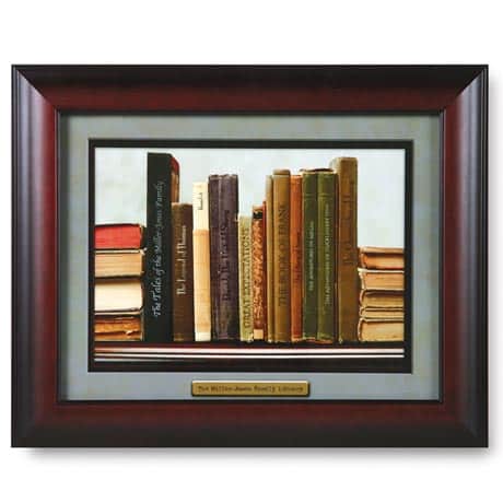 Personalized Family Library Framed Print