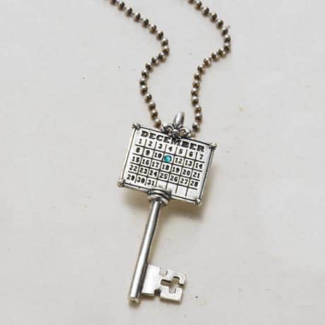 Personalized Your Special Day Key Pendant - Antique Silver