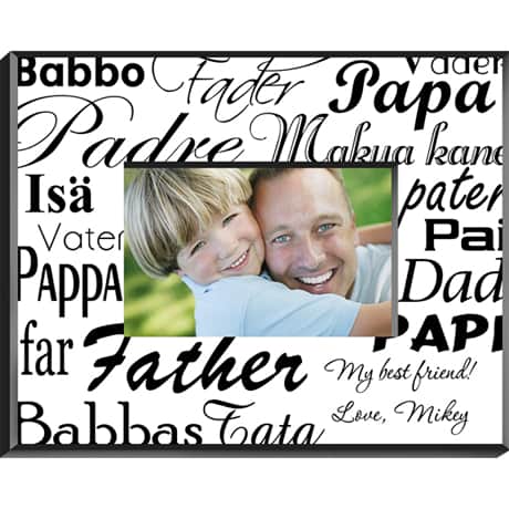 Dad In Many Languages Personalize Frame