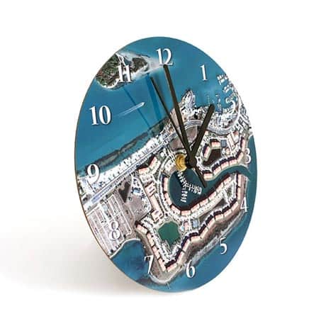 Personalized Hometown Map Clock - 12"
