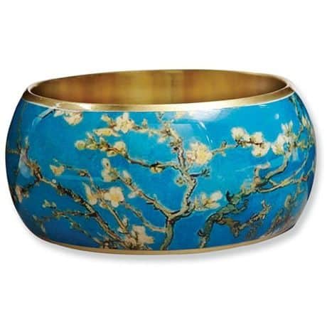 Fine Art Brass Bangle - Van Gogh Almond Blossoms