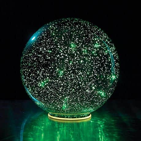 Lighted Green Crystal Ball - Green