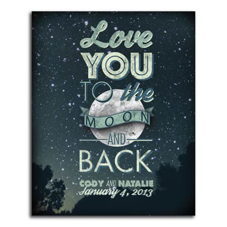 Personalized Love You to the Moon and Back Wall Plaque