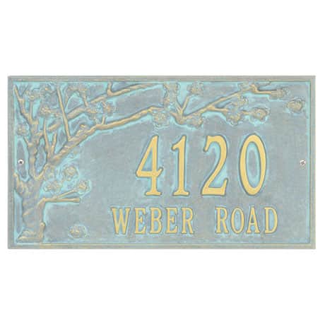 Personalized 2-Line Cherry Blossoms Address Sign