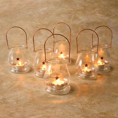 Make a Wish Tea Light Lantern Set of 6