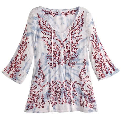 Embroidered Vines Tunic