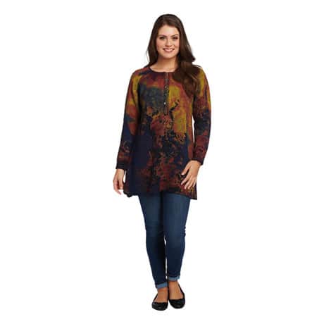Hand-Painted Artistry Sweater Tunic