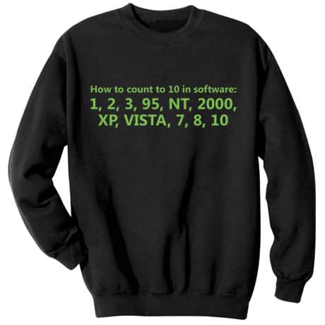 How to Count to Ten in Software Shirts