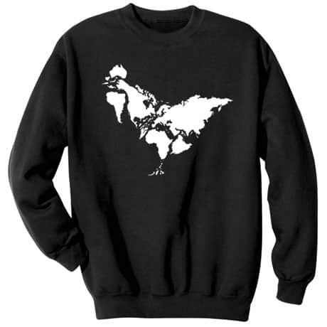 World Chicken Map T-Shirt or Sweatshirt