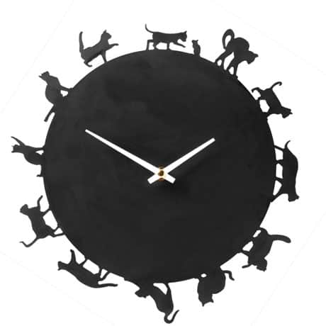 Cat Silhouettes Clock