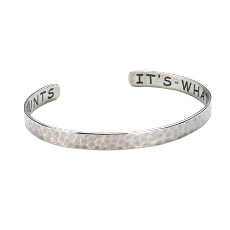 It's What's on the Inside That Counts Cuff - Sterling Silver