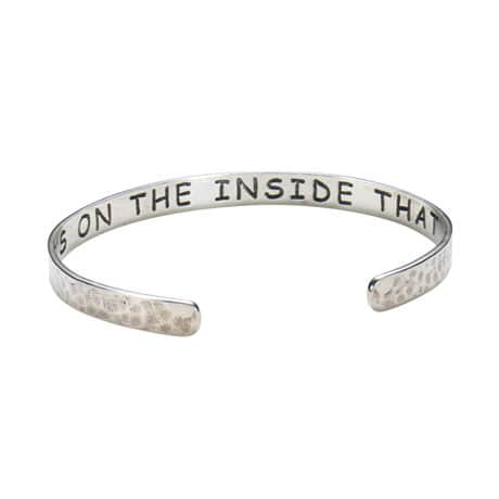 It's What's on the Inside That Counts Cuff - Sterling Silver
