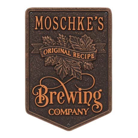 Personalized Original Recipe Brewing Company Plaque