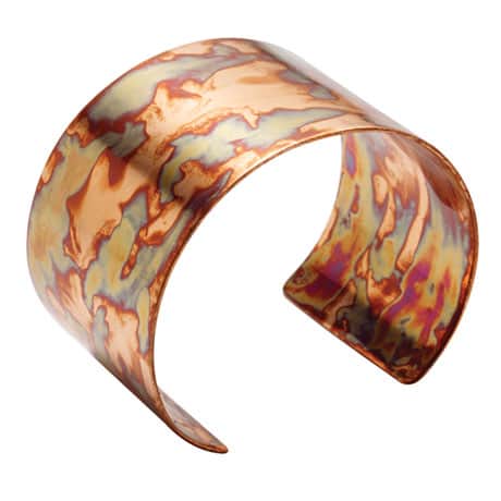Flamed Copper Cuff Bracelet