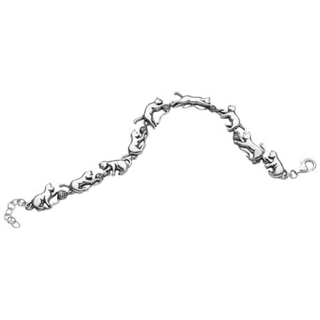 Cats At Play Sterling Silver Bracelet