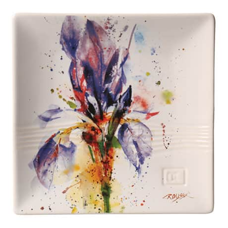 Dean Crouser Pansy Flower Snack Plate