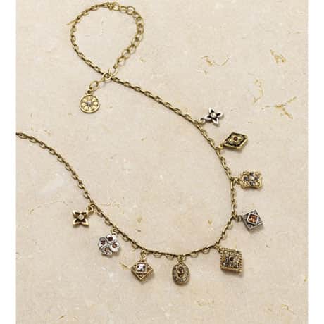 Bejeweled Victorian Charms Jewelry - Necklace