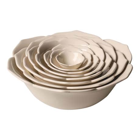 Lotus Stoneware Nesting Bowls