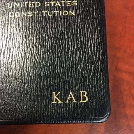 Leatherbound Pocket-Size US Constitution With Initials