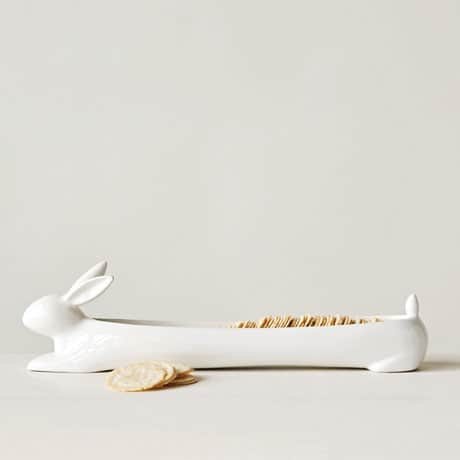 White Rabbit Cracker Dish