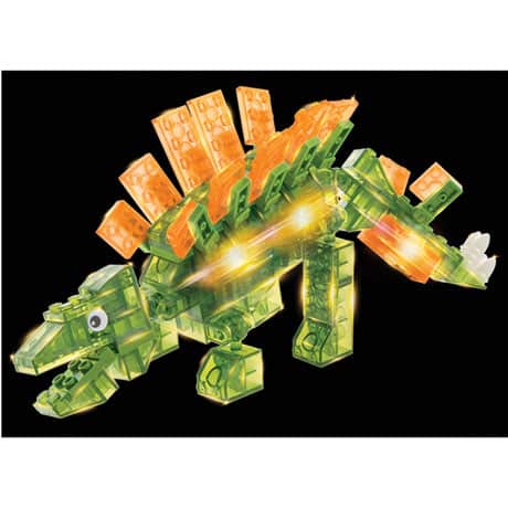 Dinosaur Laser Pegs Kit - Light Up Building Block Construction Toy
