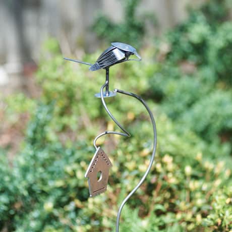 Flatware Bird Garden Stake