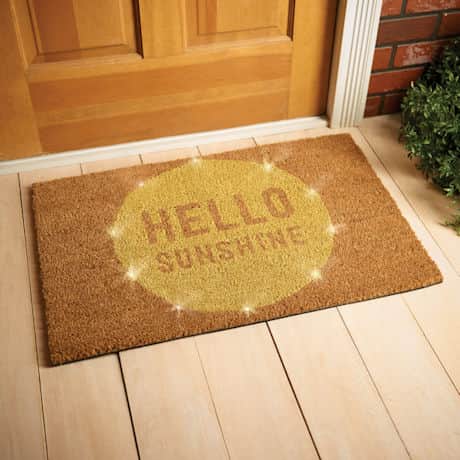 Hello Sunshine Light-Up Doormat