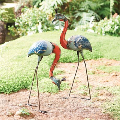 Crested Cranes Garden Art