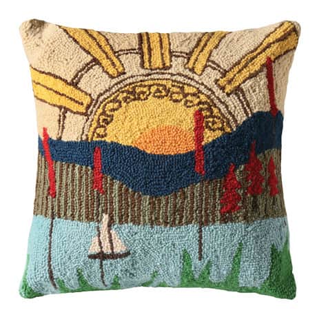 Sunset Over the Lake Pillow
