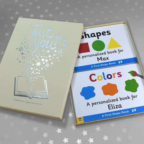 Personalized Learn Your Colors & Shapes Toddler Board Book Set