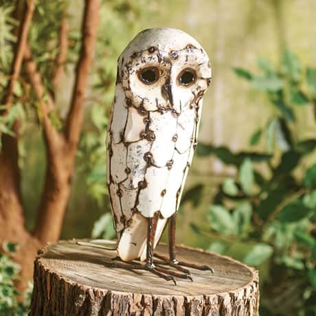 Snowy Owl Garden Art