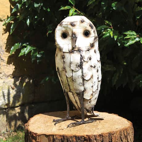 Snowy Owl Garden Art