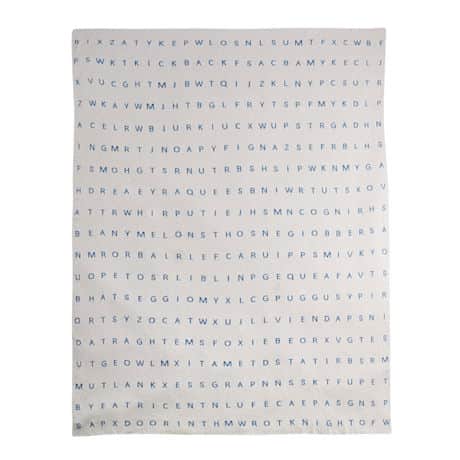 Word Search Knitted Throw