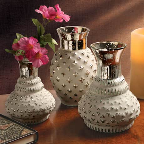 Whitewashed Bud Vases Set