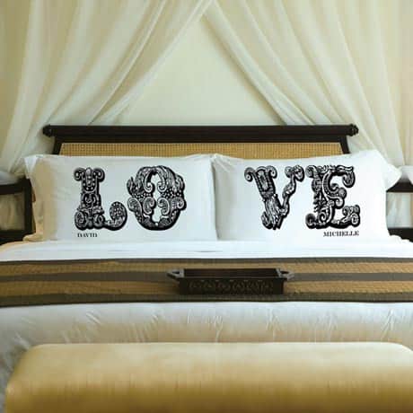 Couples Personalized Love Connection Pillow Case Sets