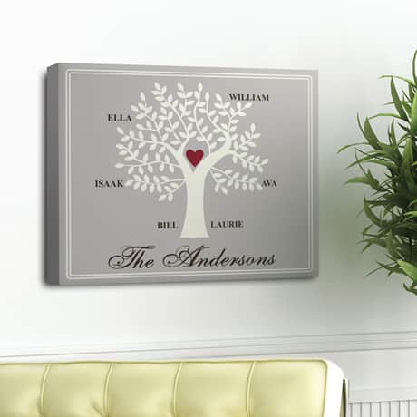 Traditional-Contemporary Family Tree Canvas Print