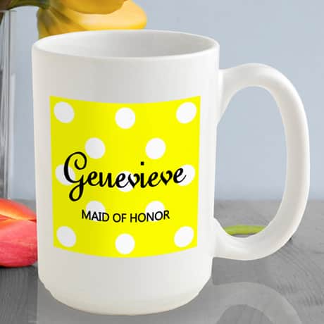 Personalized Polka Dots Coffee Mug