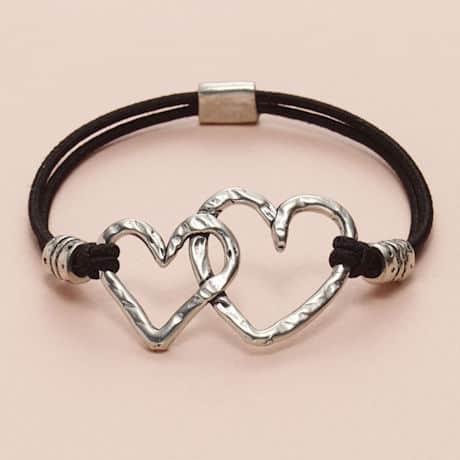 Two Hearts Stretch Bracelet