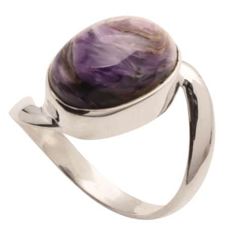 Charoite And Sterling Ring