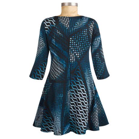 Blue Optic Zip Dress