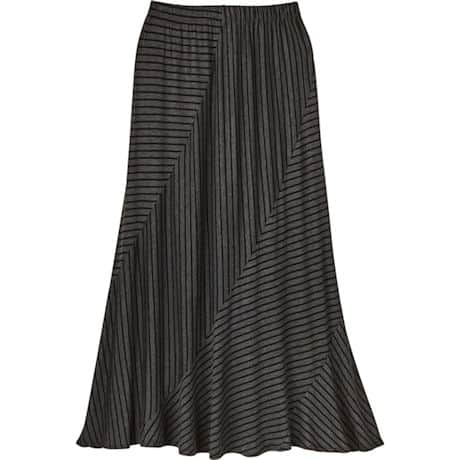 Charcoal Stripe Maxi Skirt