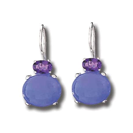 Lavender Jade & Amethyst Earrings