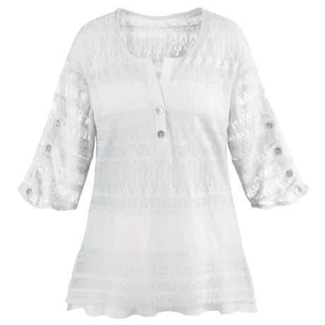 Textured Lacey Tiers Tunic